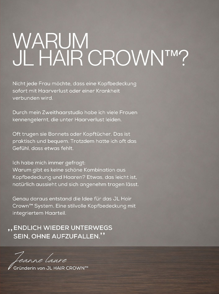 Entstehung und Vorteile des JL Hair Crown Systems